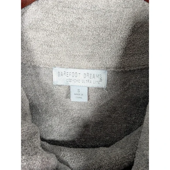 Barefoot Dreams Sweater Womens Small Gray Cowl Neck Cozy Chic Ultra Lite Soft - Picture 4 of 11